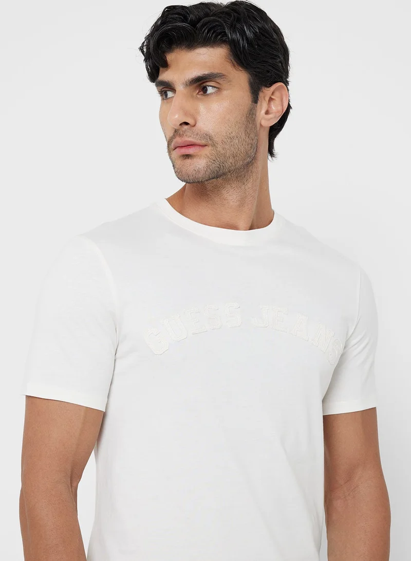 GUESS Unisex Logo Crew Neck T-Shirt